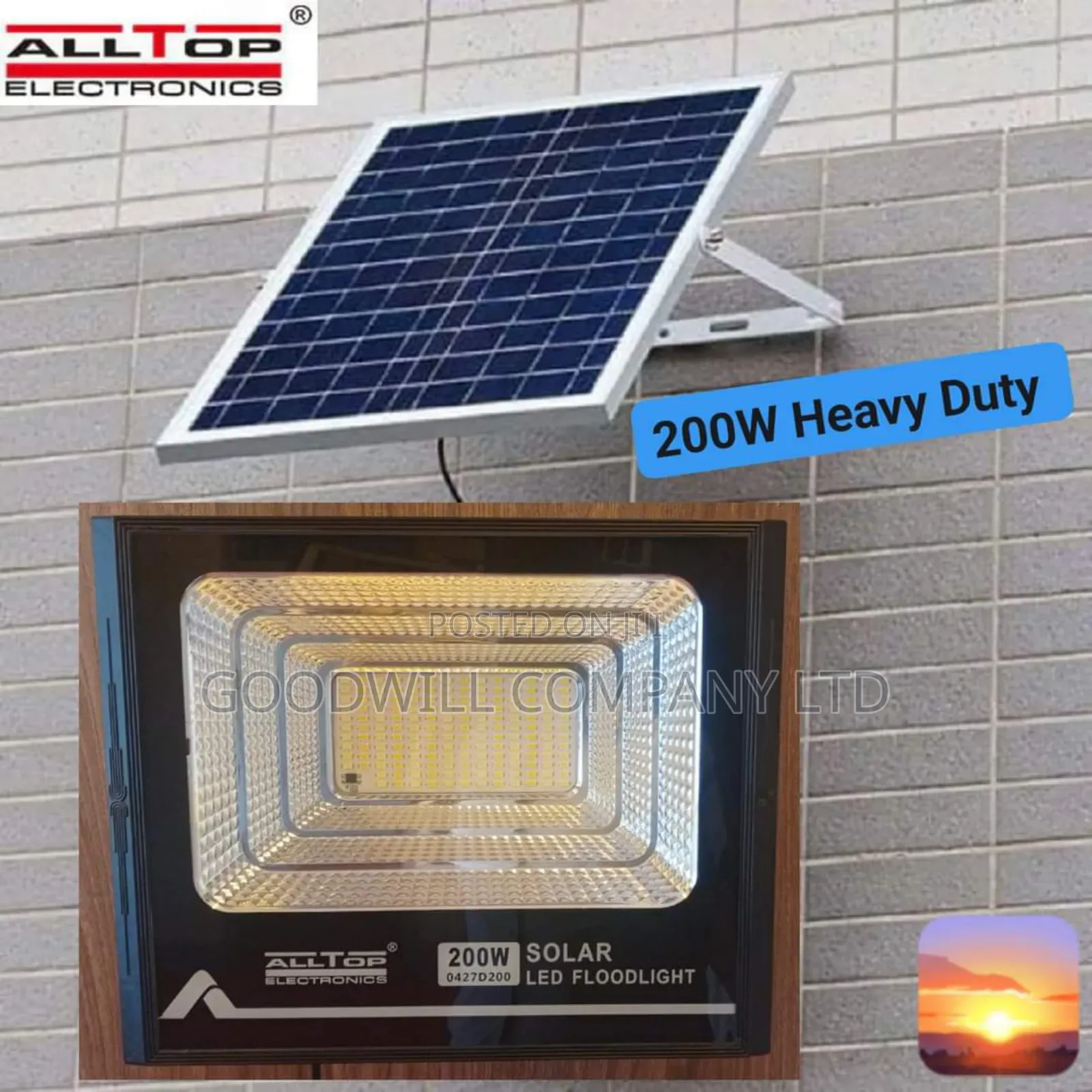 200w Solar Flood Light Alltop R1R