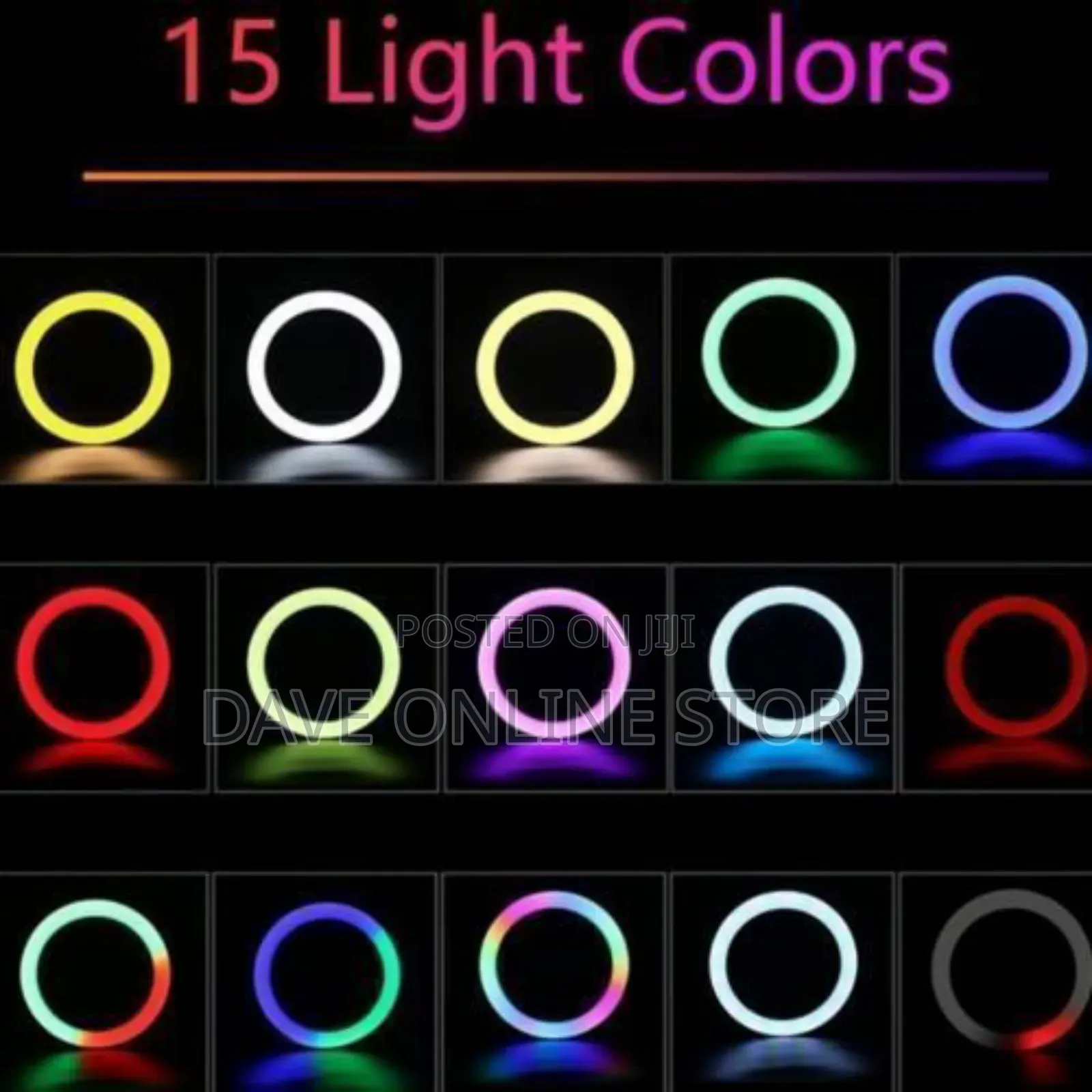 RGB 14 Inches Selfie Ring Light for Make-Up Broadcasting