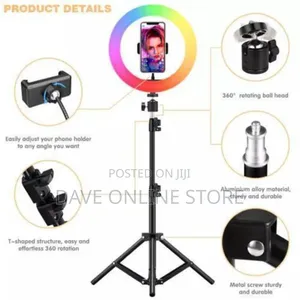 12"Inches Dimmable RGB LED Ring Light With Tripod Stand