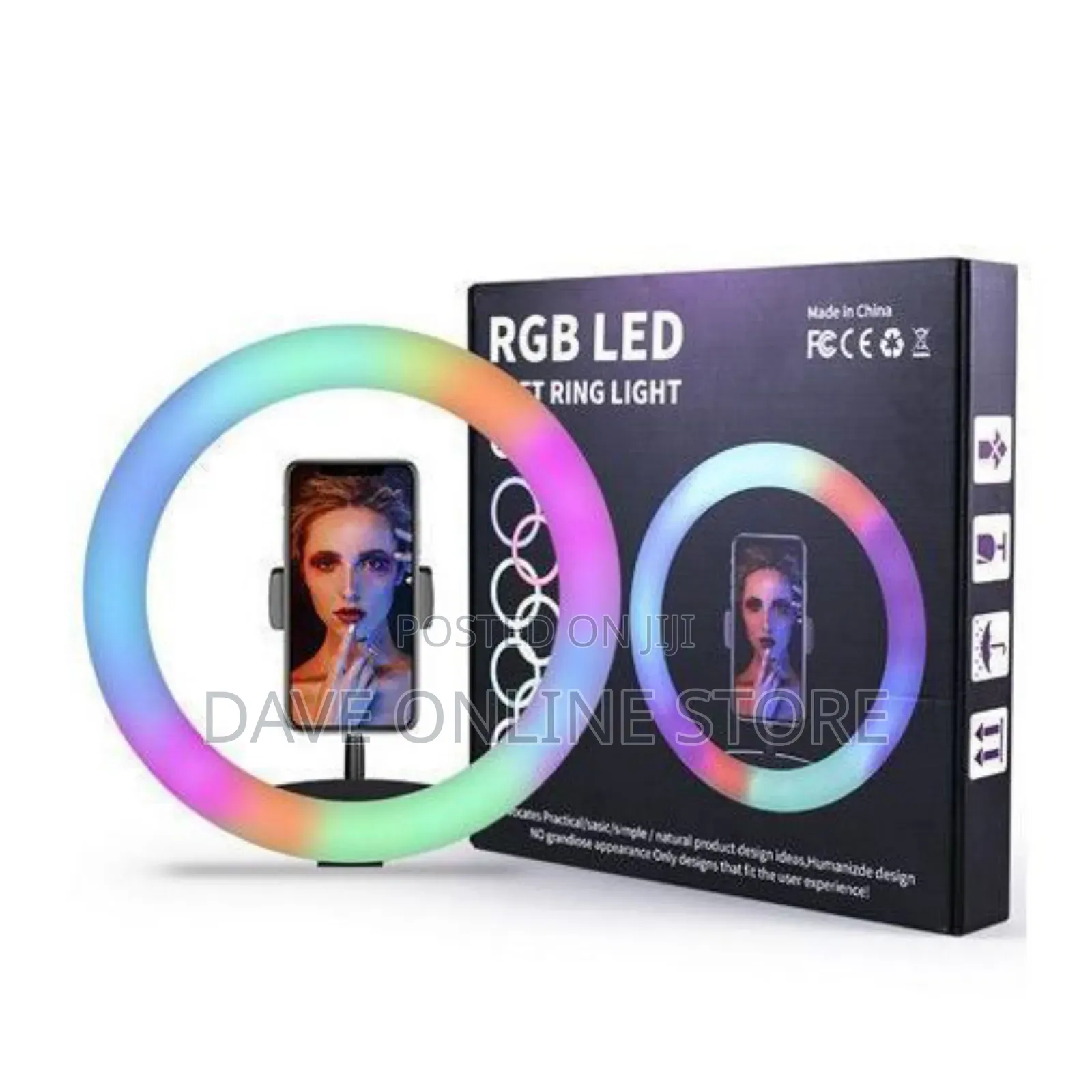 12"Inches Dimmable RGB LED Ring Light With Tripod Stand