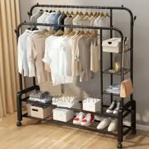 Multifunction Double Rod Clothes Harger Rack
