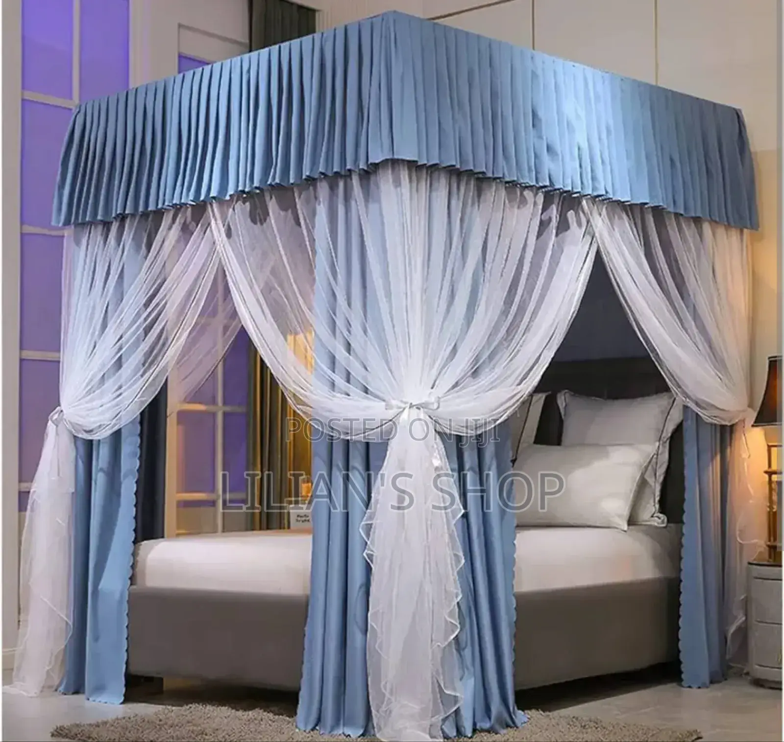 4 Stand Mosquito Net With Curtain