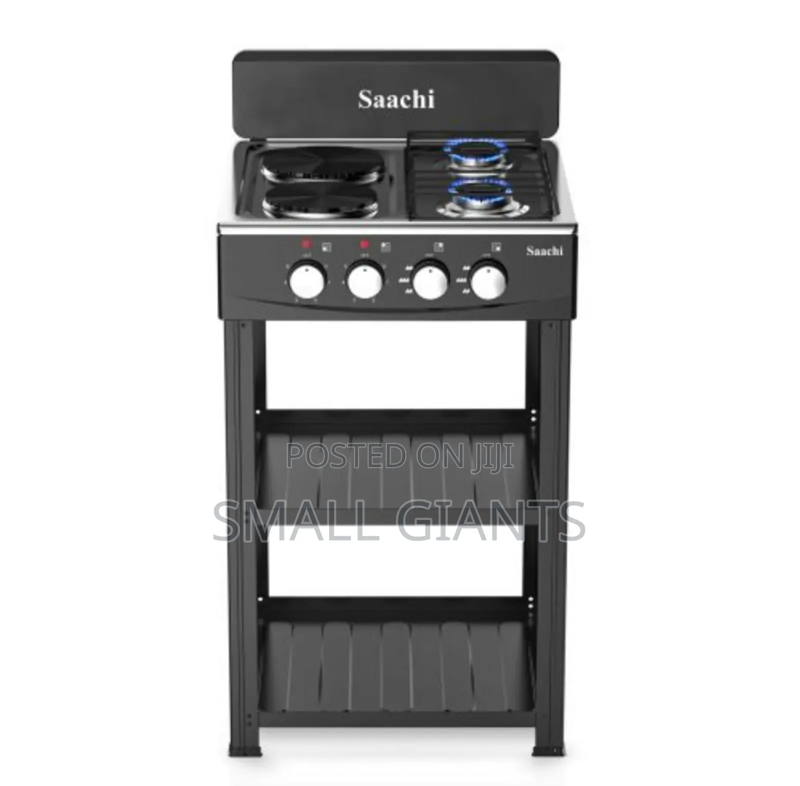 Saachi Stainless Steel Gas Burner With 2 Gas Top,2 Hotplates