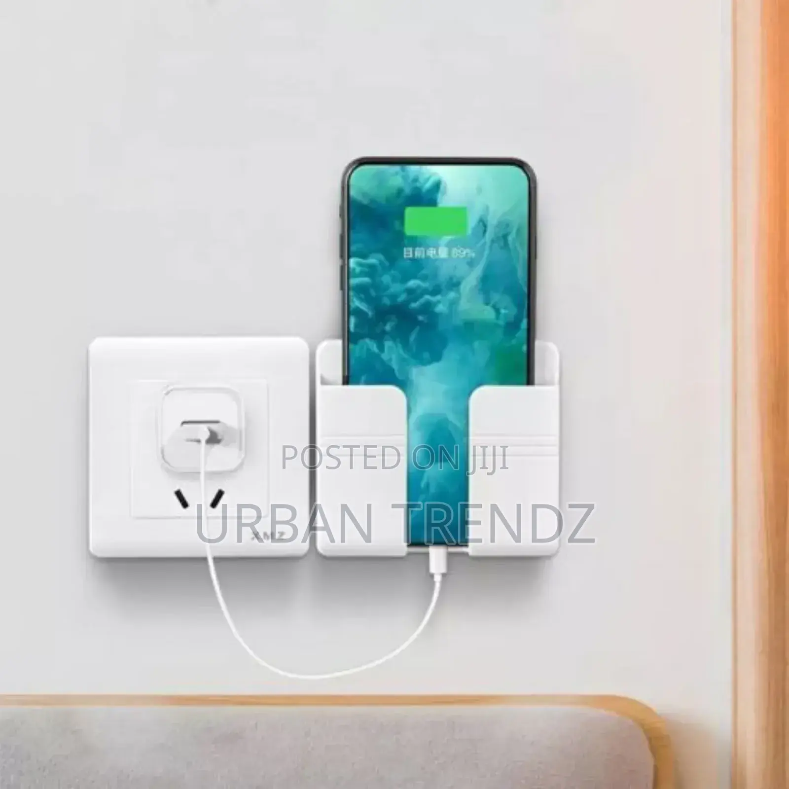 Wall-mounted Mobile Phone Charging Holder Storage Organizer