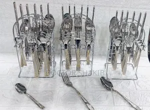 24pcs New Affordable Cutlery Forks and Spoons Set