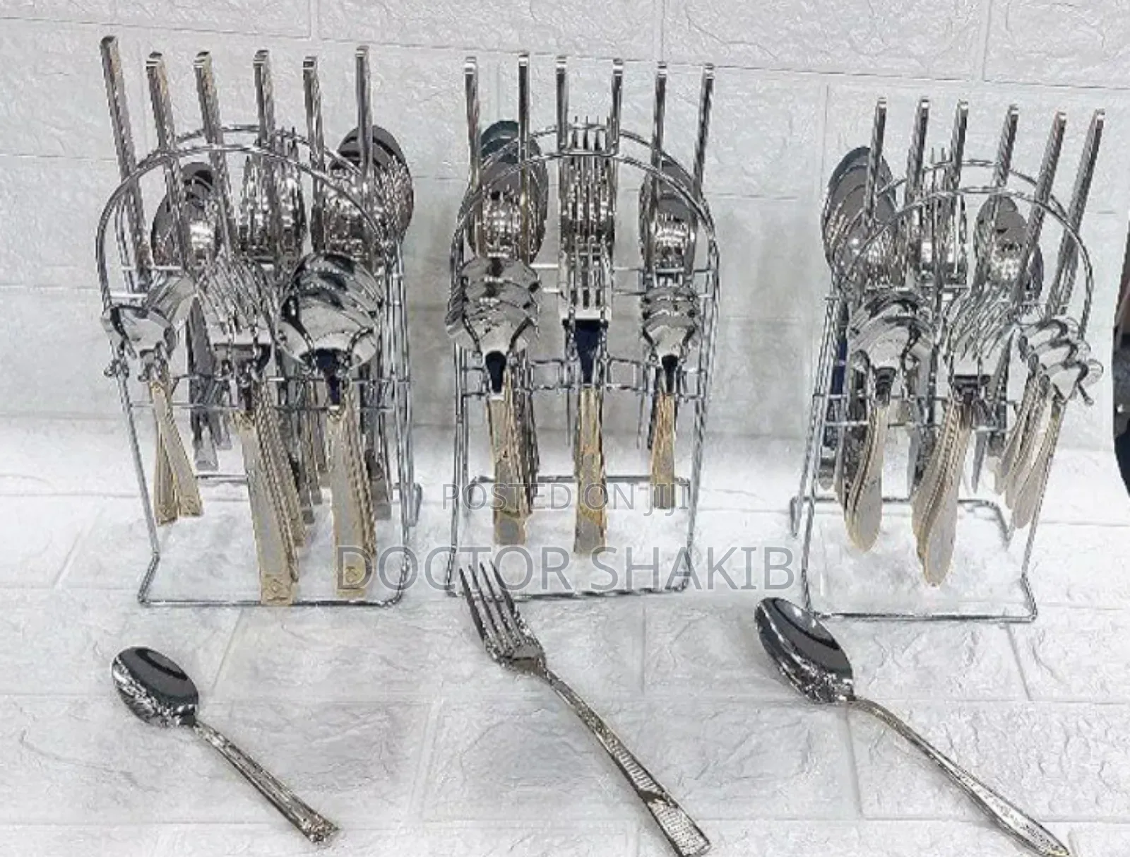 24pcs New Affordable Cutlery Forks and Spoons Set