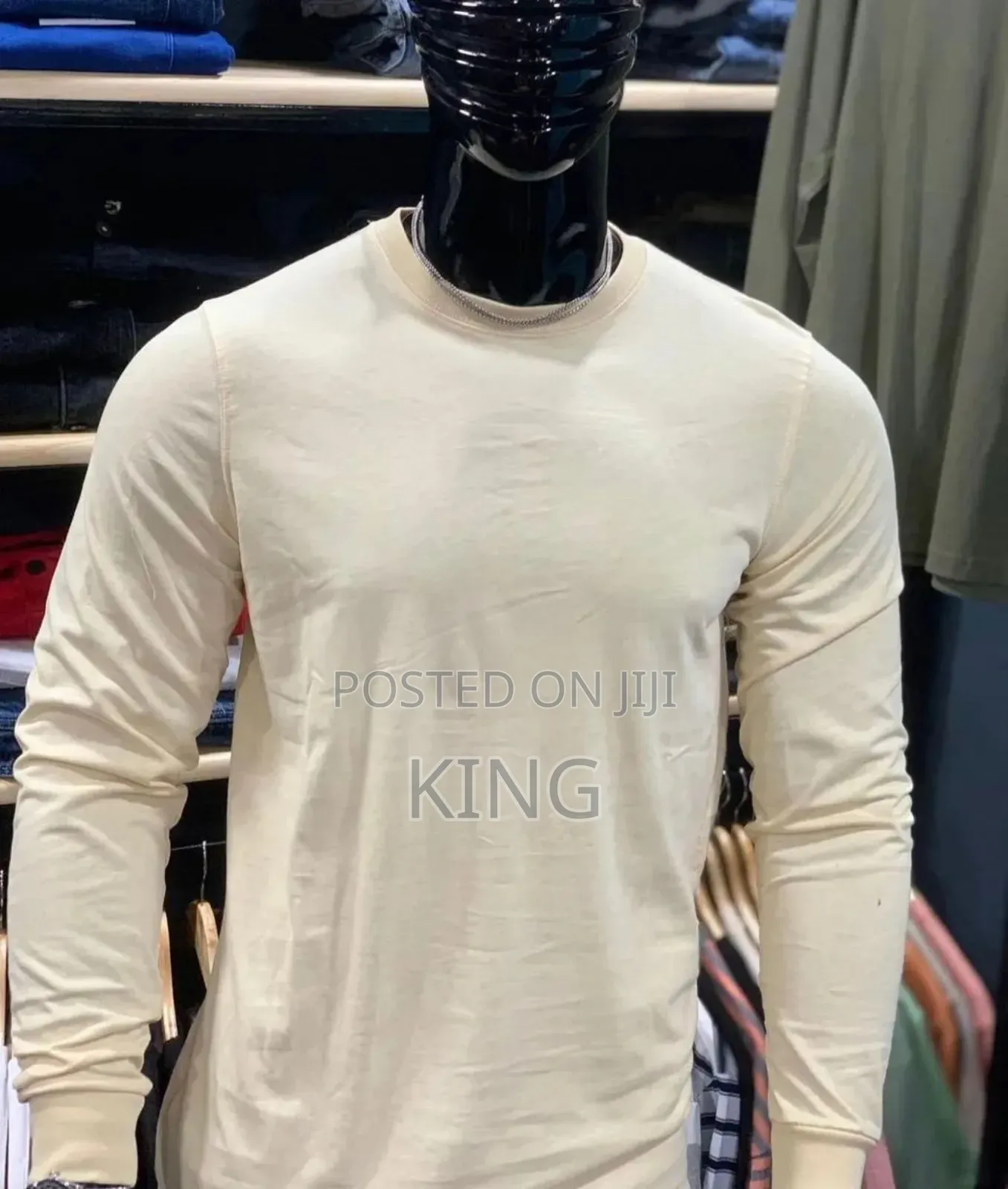 Cream Long Sleeve T-Shirt