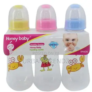 Set of 3 Milk Honey Baby Feeding Bottle 280 Ml-Multi-Colours