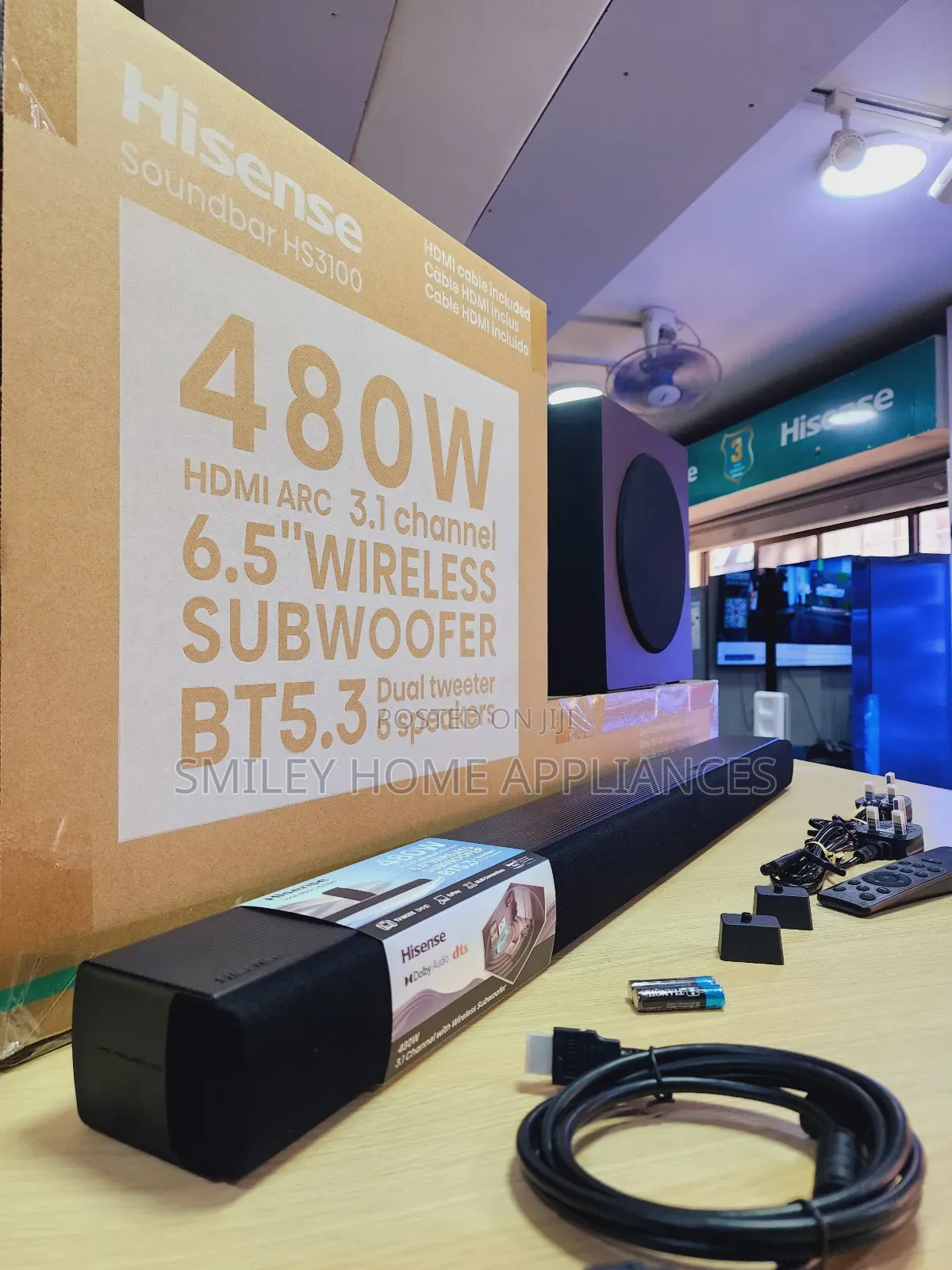 Brandnew 480watts HS3100 Hisense Soundbar