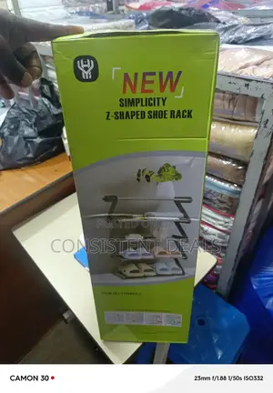 Z-Shaped Foldable Shoe Rack