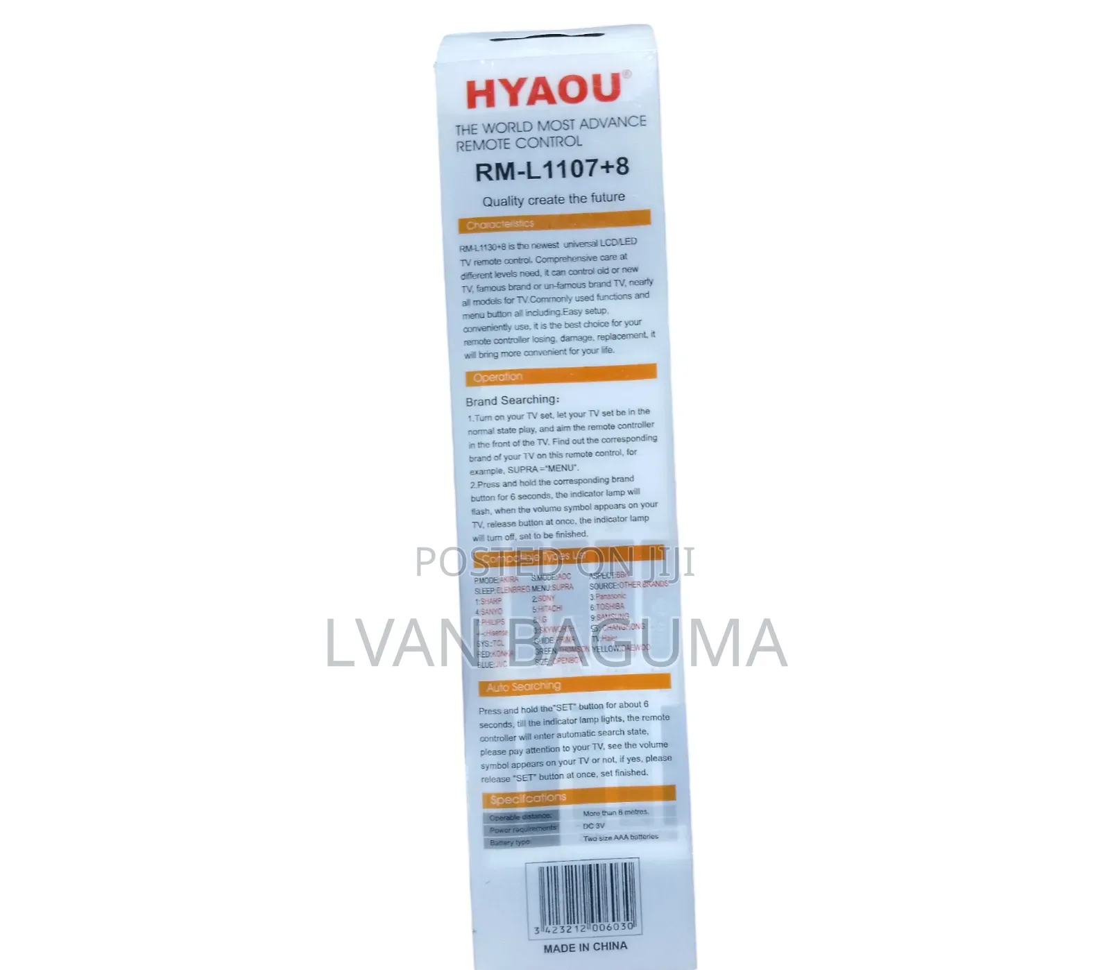 HYAUO Universal LED / LCD TVS Remote - Works on Most Brand