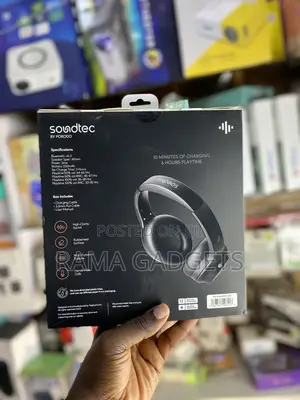 Porodo Soundtech Hush Wireless Over-Ear ANC Headphone Black