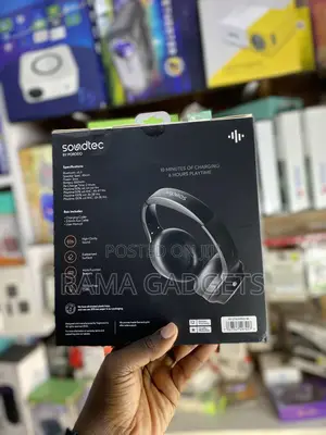 Porodo Soundtech Hush Wireless Over-Ear ANC Headphone Black