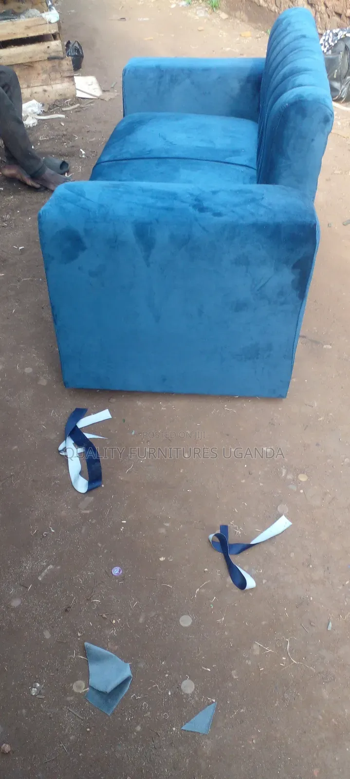 2 Seater Sofa Seat in Blue Colour Available