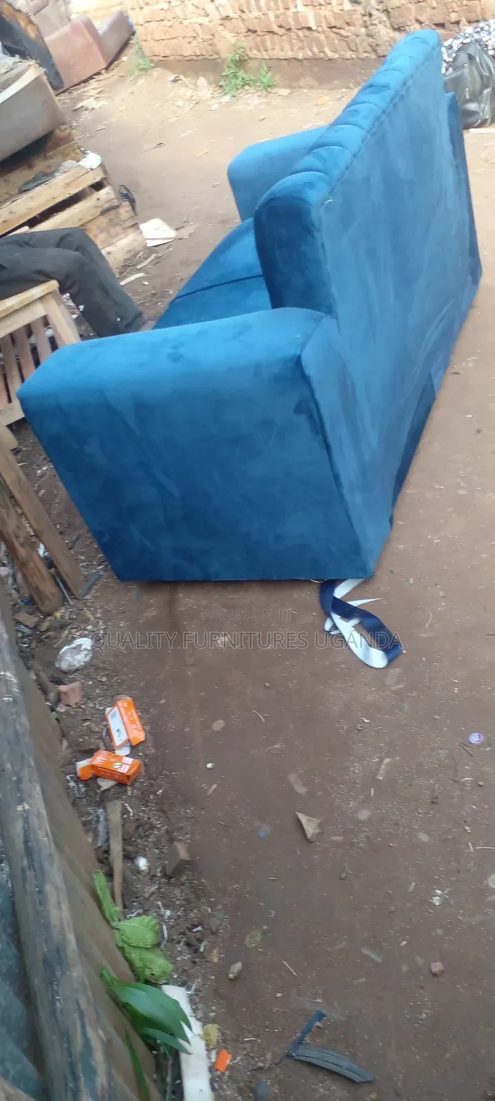 2 Seater Sofa Seat in Blue Colour Available