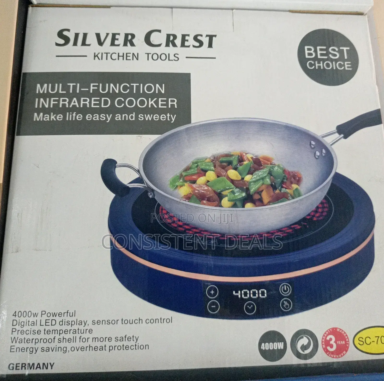 Silver Multifunctional Infrared Cooker