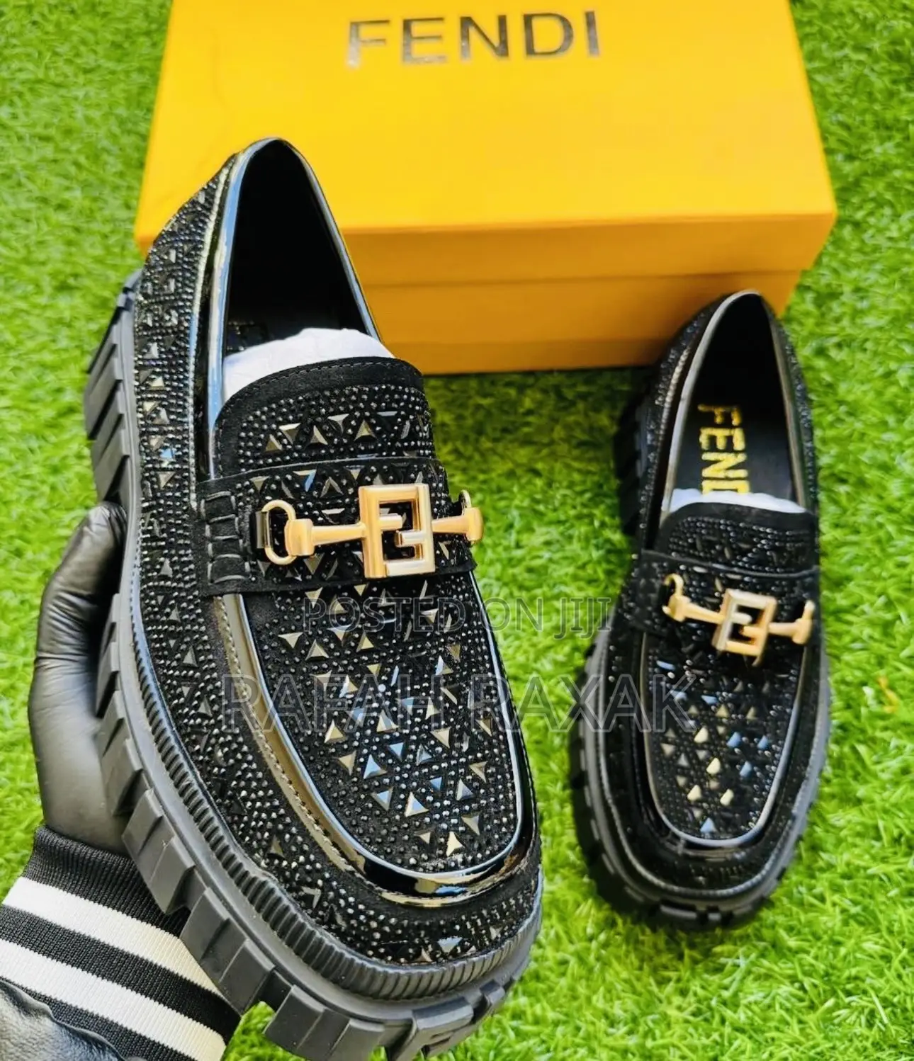 Luxury Fendi Stoned Luxury Big Sole Designer Shoes