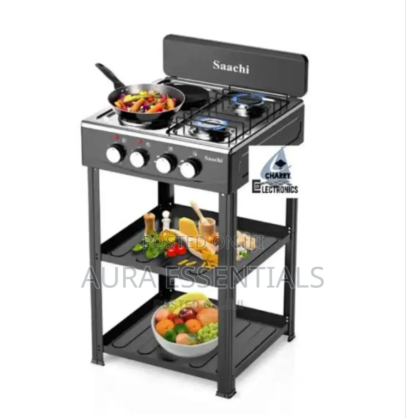 Saachi 4 Burner Cooking Range Gas Stove and Hot Plate