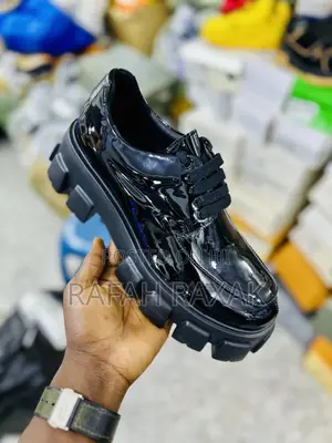 Original Designer Luxury Prada Big Sole Shinny Shoes