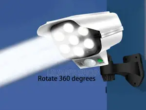 2 in 1 Solar Light Security Dummy Camera Remote LED Lamp