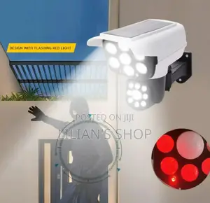 2 in 1 Solar Light Security Dummy Camera Remote LED Lamp