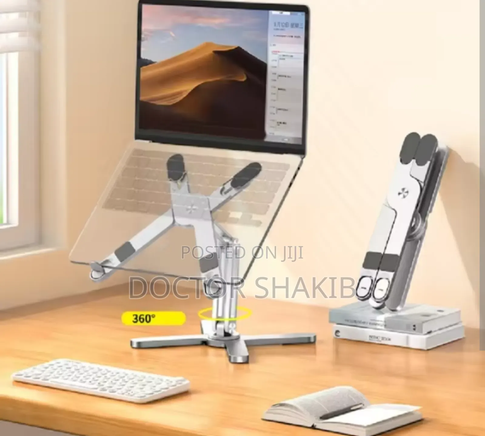 Portable Laptop Stand With 3600 With a Rotating Base