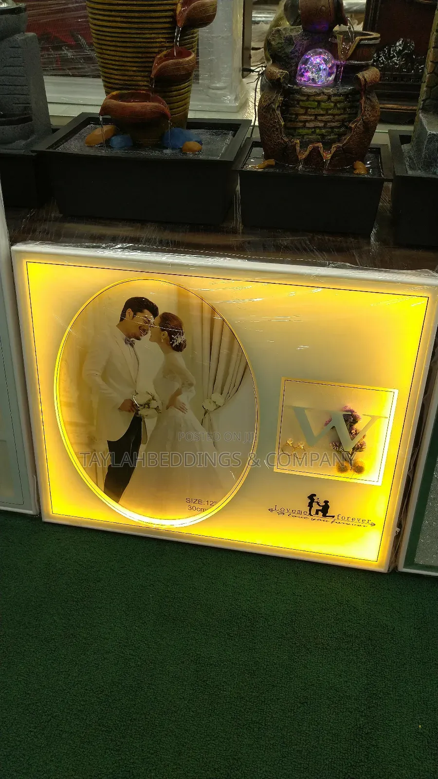 Wedding Photo Frame for Couple With LED Lights (White)