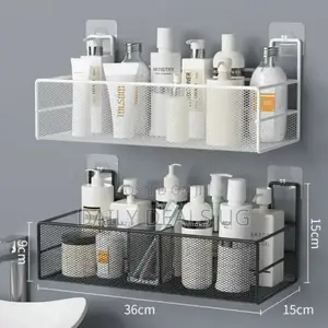 Metallic Bathroom Shelf Rack