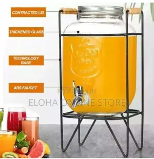 Glass Beverage Dispenser With A Stand