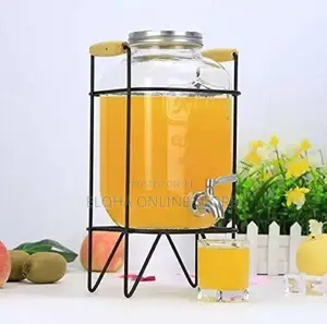 Glass Beverage Dispenser With A Stand
