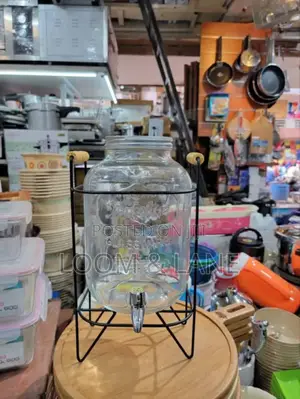 5L Glass Beverage Dispenser With Stand