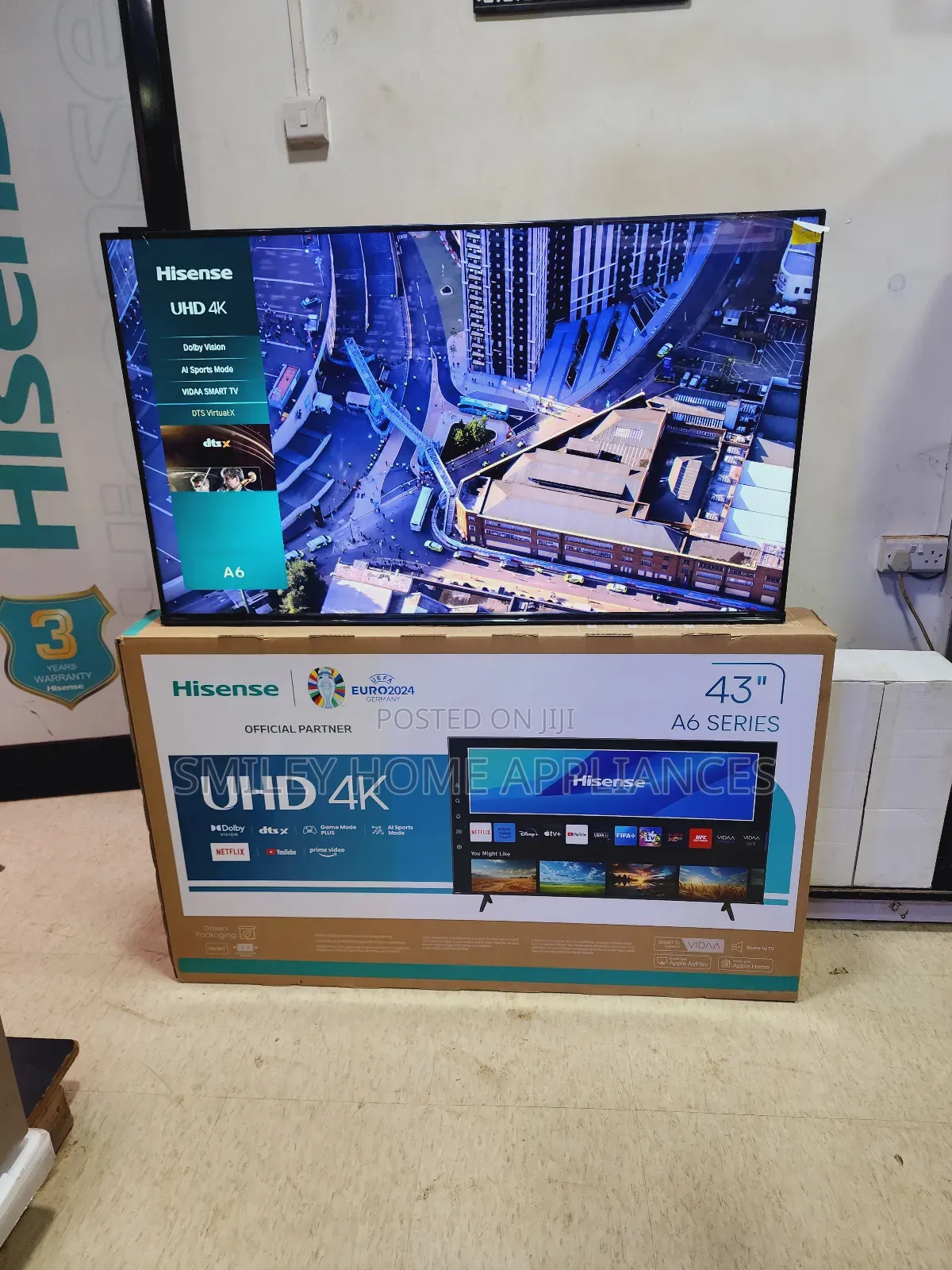 Hisense Euro 2024 A6 Series Smart Tv 43inches