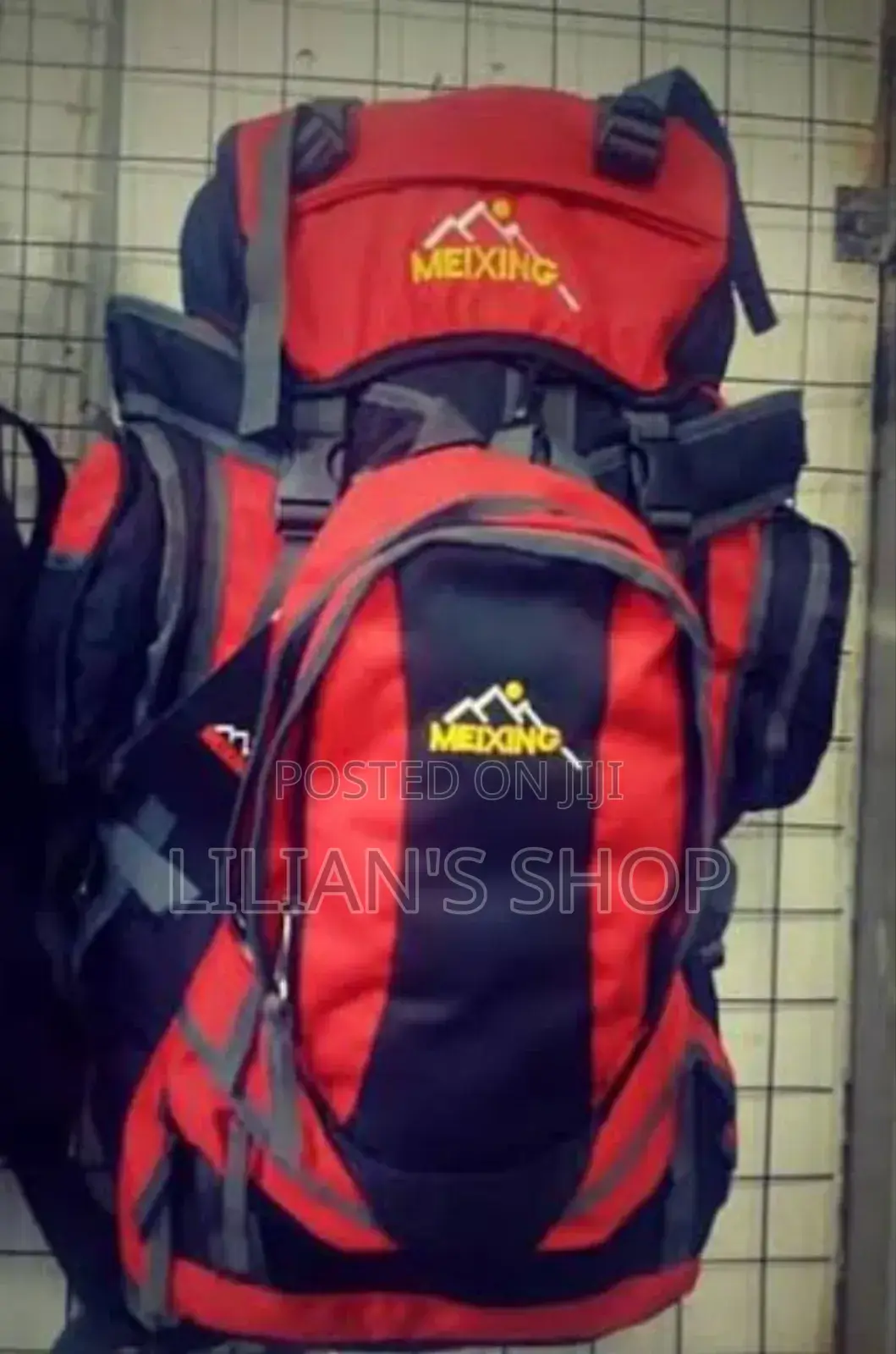 Meixing Travel/ Mountain/Safari Bag Red Black
