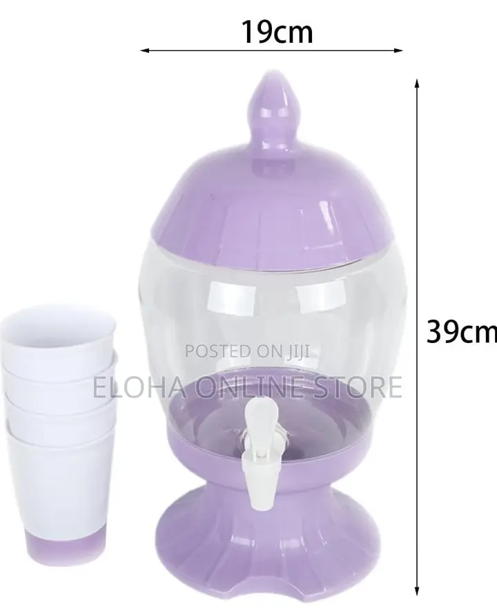 4.5 Litres Beverage Water Juice Dispenser With 4 Cups