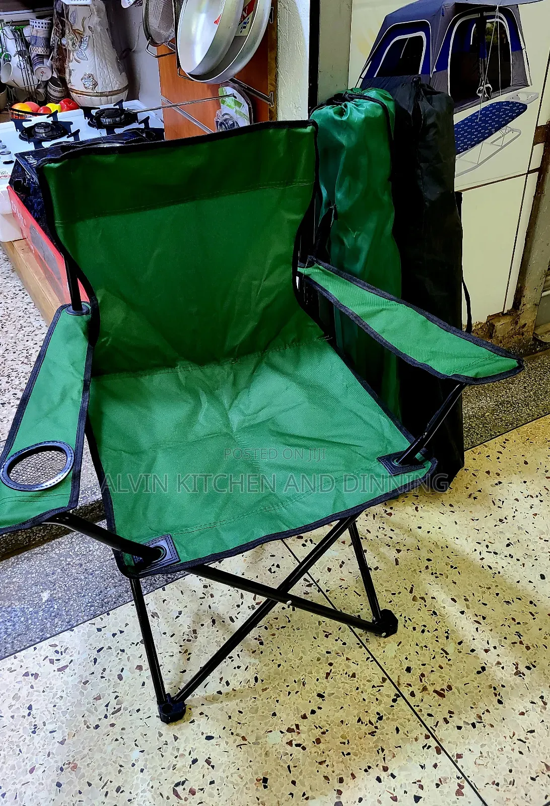 Camping Chair Foldable With Drinks Holder and Carrying Bag