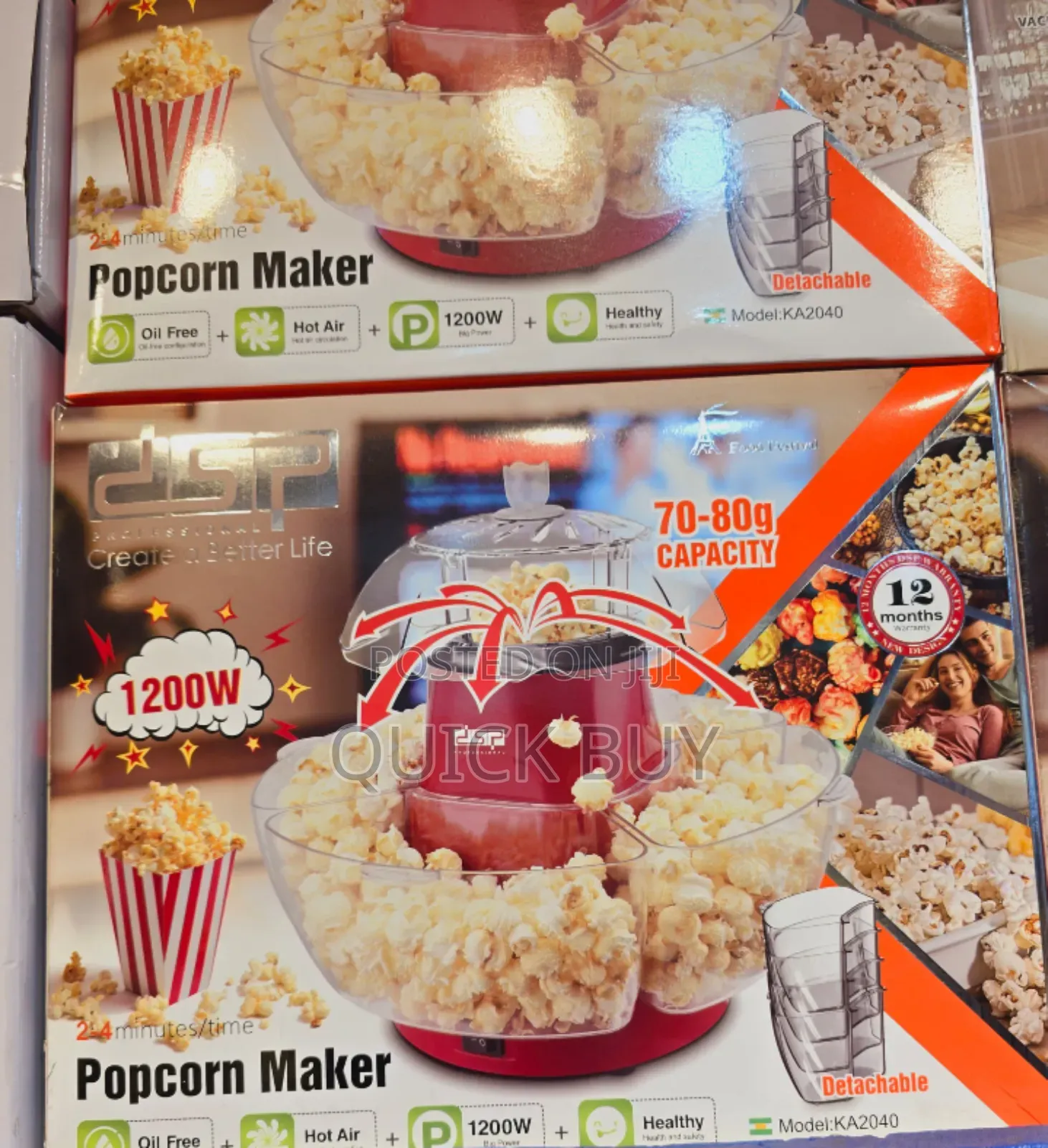 Money Maker Professional Popcorn Maker With Detachable Bowls