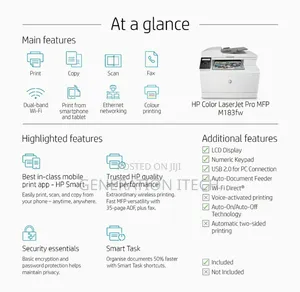 HP Color Laserjet Pro MFP M182n Printer All in One