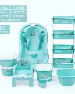 Baby Plastic Bath Tub Set