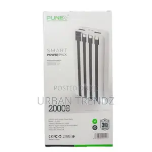 Punex 4 in 1 Portable Power Bank of 20000mah/White