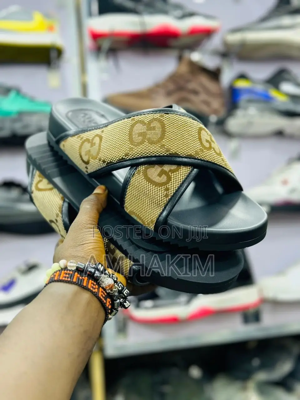 New Gucci Cross Classic Sandals in Stock
