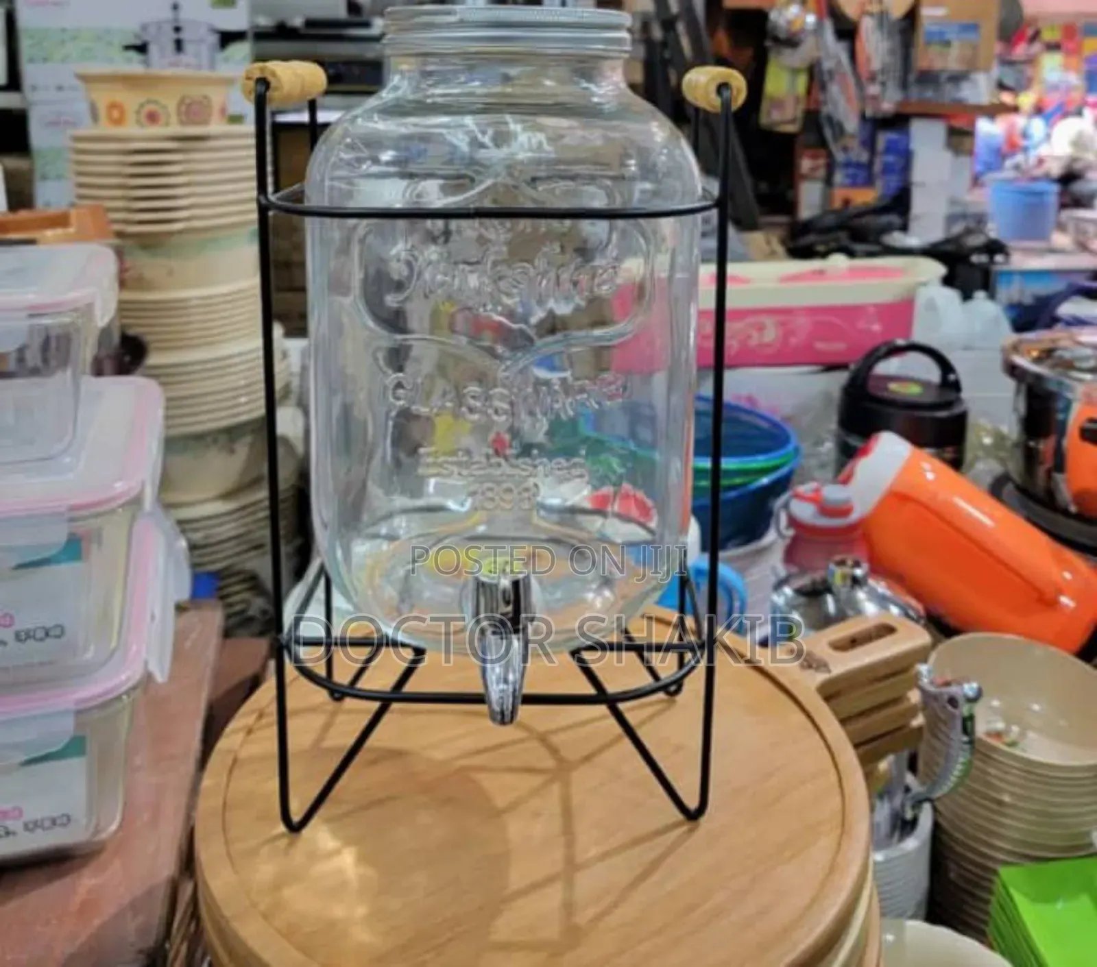 New Authentic 1pc Glass Beverage 5L Dispenser