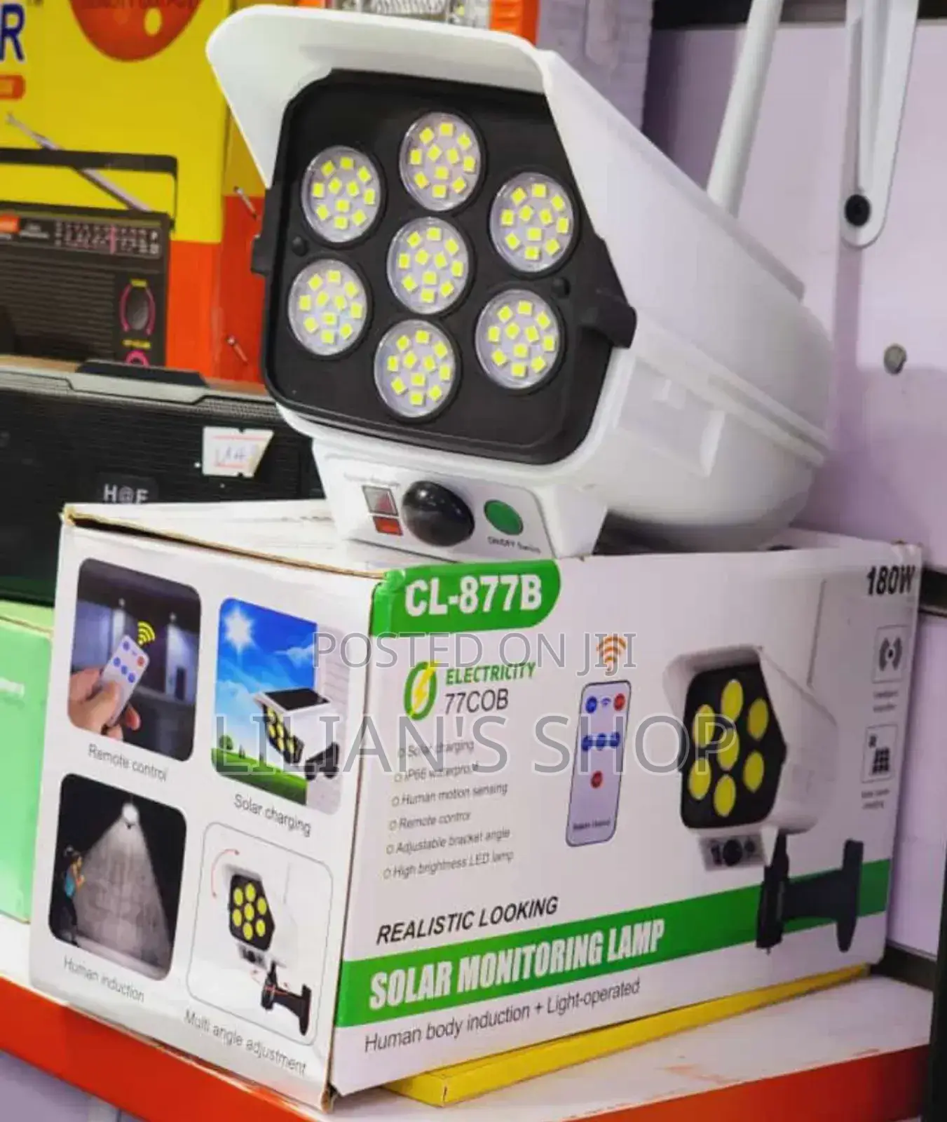 Solar Monitoring Lamp With Remote