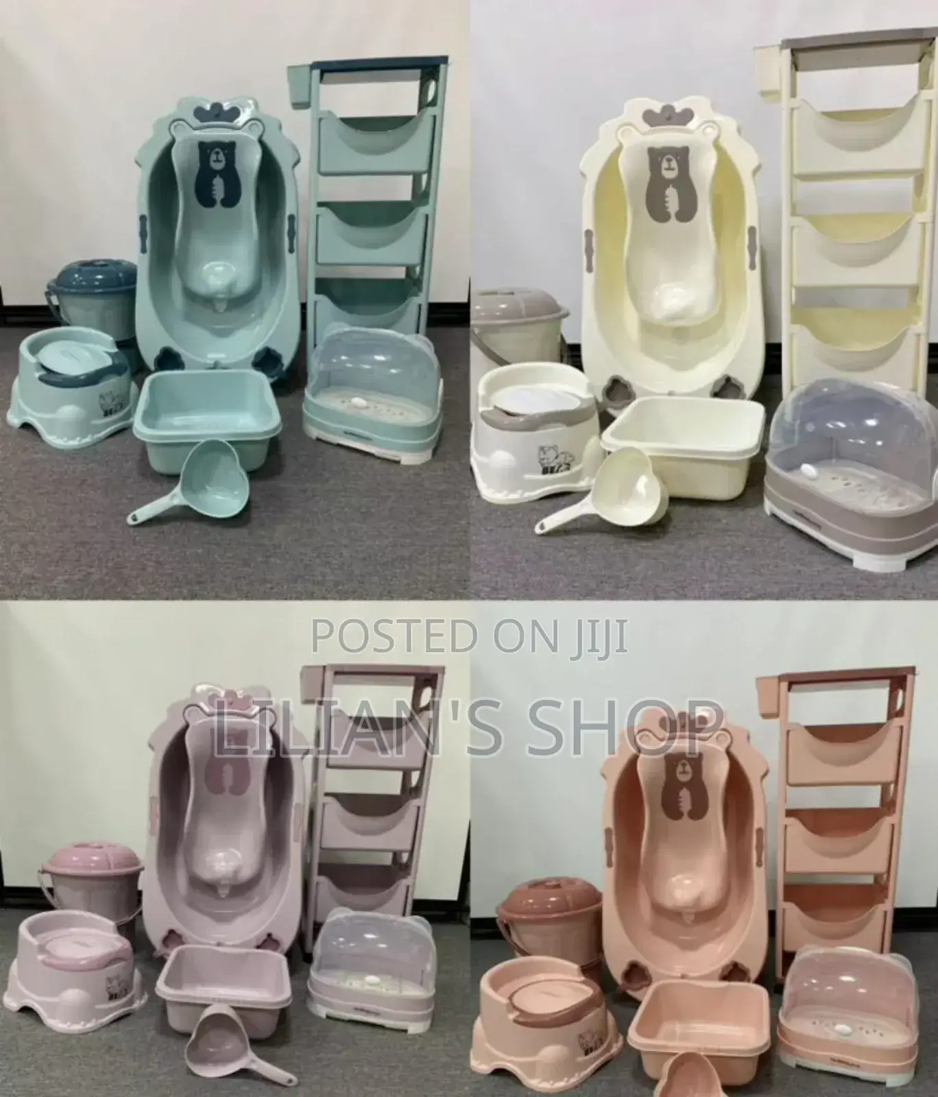 Plastic Baby Bath Set