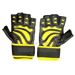 Leather Gym Gloves/Color Varies-Yellow/Black