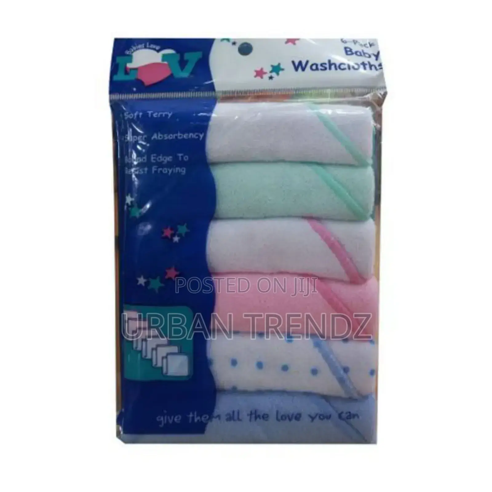 6 Baby Wash Cloths,3pairs Socks and 1 Plastic Bib/Colorvary