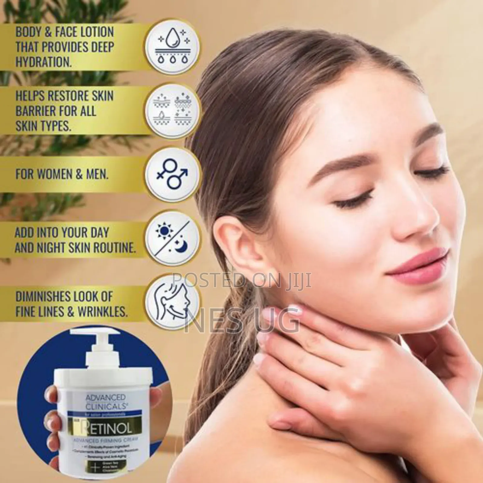 Advanced Clinicals Retinol Cream Face Body Cream