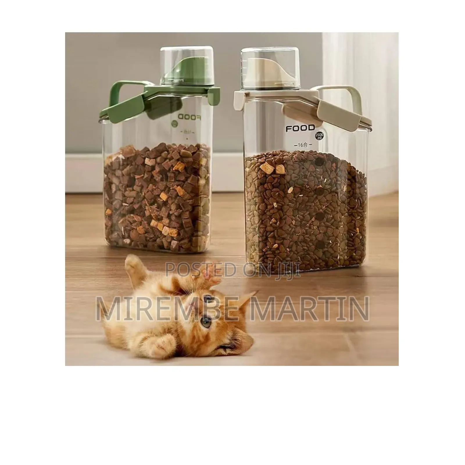 3pcs Airtight Pet Food Storage Containers.