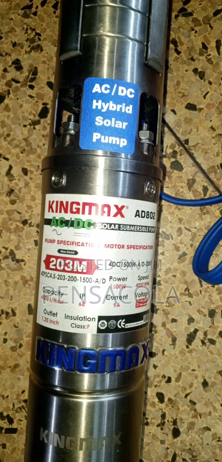 Solar+ AC Water Pump ( Hybrid) 203m ( 670feet)