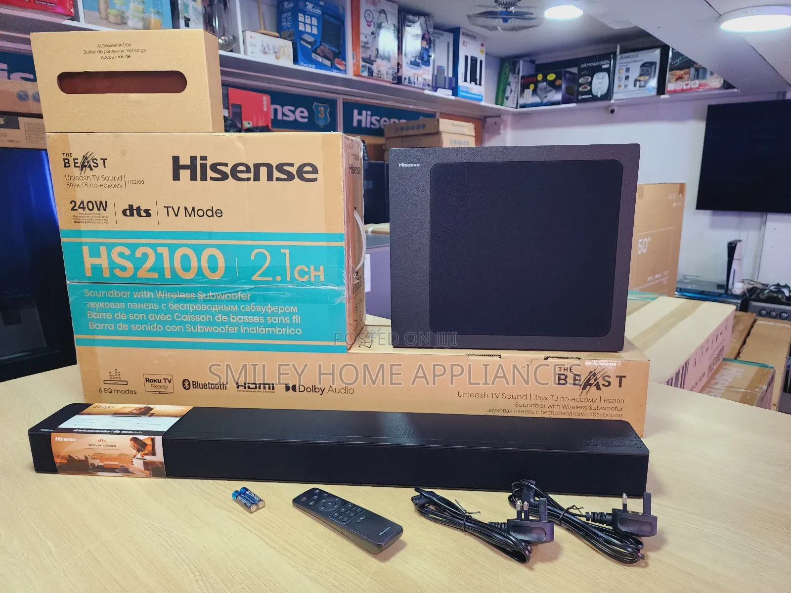 2.1channel Hisense Soundbar 240watts