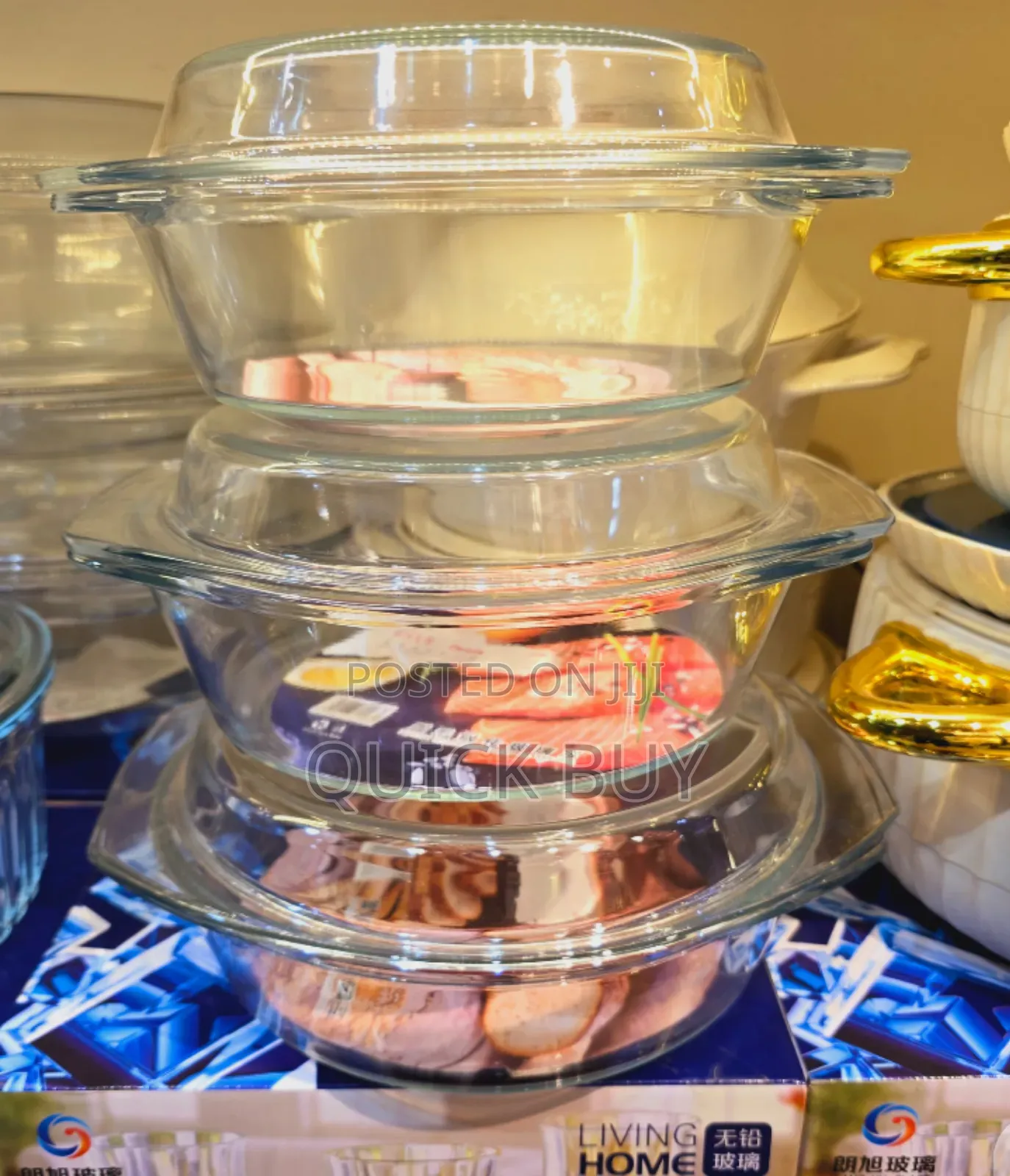 Reinforced Classic Glass Serving Dishes/3pcs